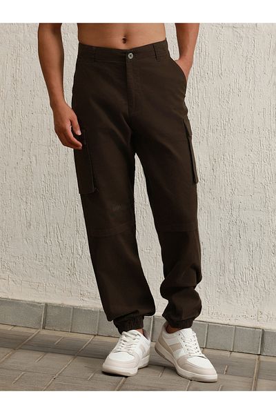 Hubberholme By Styli Mid Rise Relaxed Fit Cuffed Cargo Pants