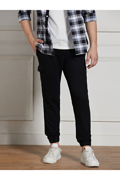 Dennis Lingo By Styli Cotton Lycra Solid Stretchable Regular Fit Cargo Joggers