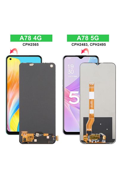 sinmaytai 5g Orig With Frame For Oppo A78 5g Cph2483 Cph2495 Lcd Display Touch Screen Digitizer Assembly With