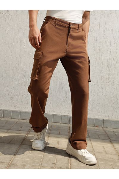 Hubberholme By Styli Solid Straight Fit Cargo Pants