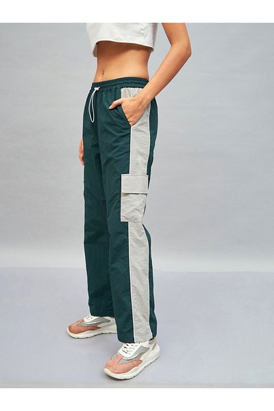 Sassafras By Styli Colorblock Cargo Parachute Pants