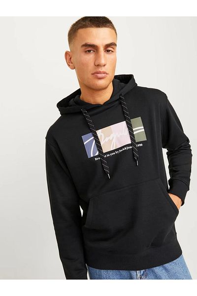 Jack & Jones Premium Φούτερ FORPORTLAND Μαύρη κουκούλα - LN