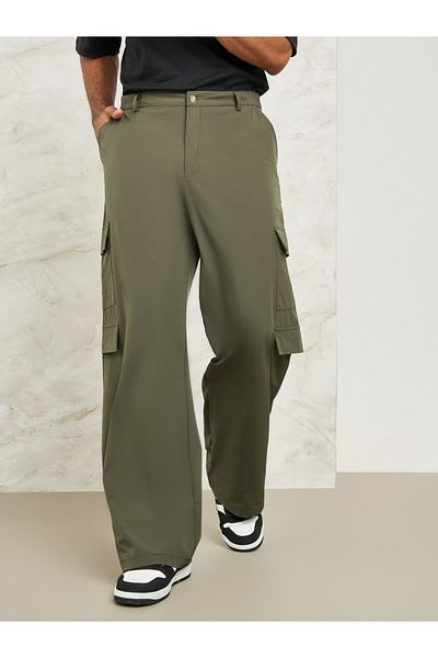 Styli Relaxed Fit Cargo Pocket Detail Pants
