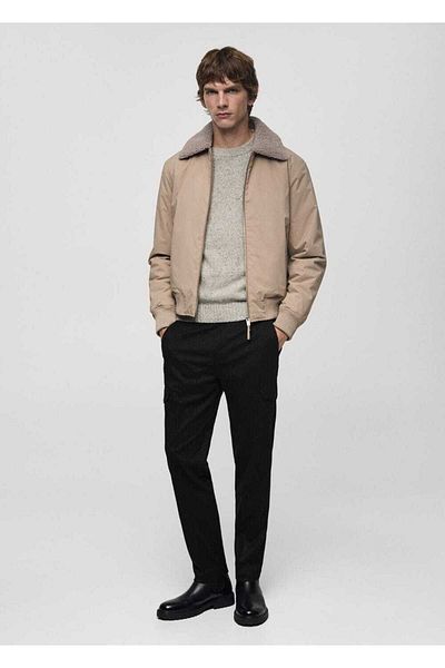MANGO Man Flannel Cargo Pants