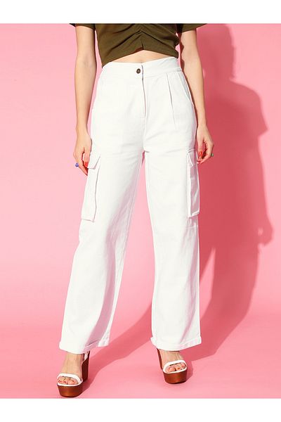 Sassafras By Styli Cargo Pocket Straight Pants with Pleats