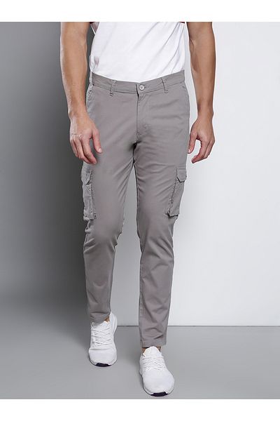 Dennis Lingo By Styli Solid Tapered Fit Cargo Trousers