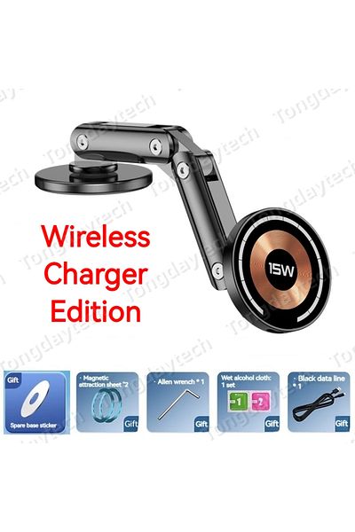 Choice Charger Edition 15W Car Magnetic Wireless Charger Holder 360 Rotation Metal Adjustable Angle in Car