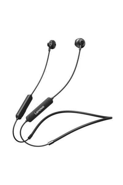LENOVO سماعة أذن SH1 سوداء أصلية بتقنية بلوتوث لاسلكية، جودة صوت عالية الوضوح، مقاومة للماء بمعيار IPX5، مناسبة للرياضة