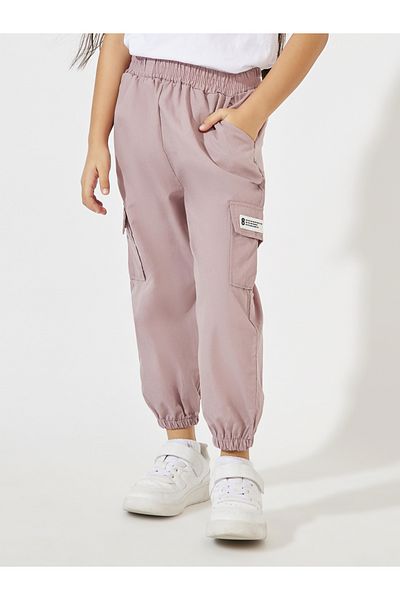 Styli Solid Patch Pocket Cargo Pants with Elasticated Cuff