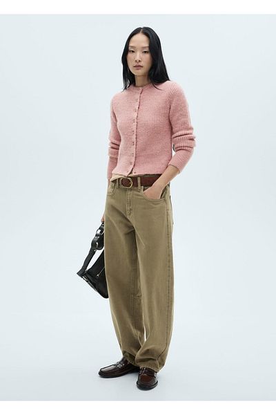 MANGO Woman Jewel Buttoned Knitwear Cardigan