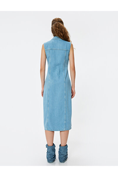 Koton Kadın Mavi Elbise - 4sal80034md