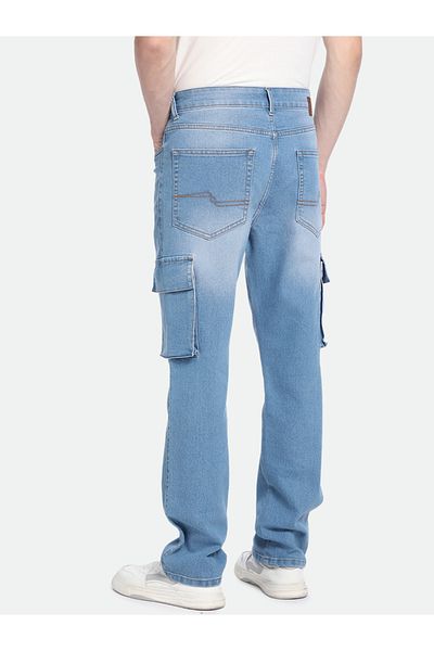 Dennis Lingo By Styli Mid Rise Straight Fit Cargo Jeans