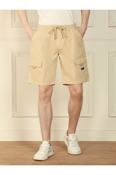 Dennis Lingo By Styli Relaxed Fit Solid Cotton Shorts