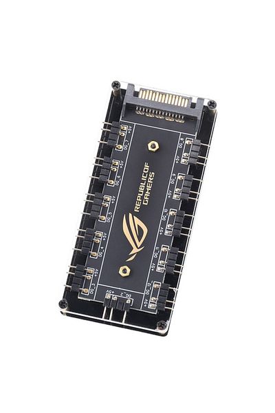 VODOOL موزع كابل ARGB 5 فولت 3 دبابيس، موزع مروحة ASUS AURA SYNC RGB، كابل تمديد الطاقة SATA، محول...
