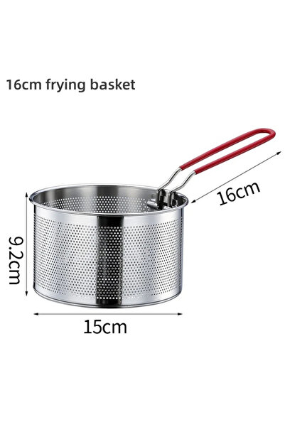 choice2 سلة قلي شبكية من الفولاذ المقاوم للصدأ 304 مقاس 16 سم، سلة طهي، مقلاة...