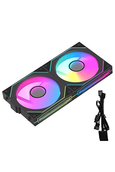 Choice7 طقم مراوح A-RGB ذات شفرات عكسية سوداء عدد 2، JUMPEAK MX120، مقاس 240 ...