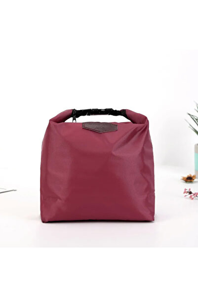 Choice حقيبة غداء معزولة حرارياً بلون النبيذ الأحمر، حقيبة تبريد محمولة من قم...