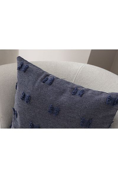 dekomall home & living Husă de pernă țesătă cu pumn boem albastru