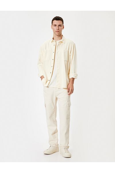 Koton Βαμβακερό Oversize Cargo Jeans με λεπτομέρεια τσέπης