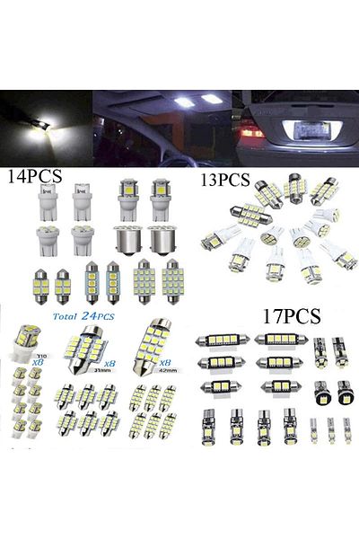 Choice 14pcs Set Brand New Universal Car Interior Light T10 1156 Festoon 31 42mm Upgrade Kit For Auto Inter
