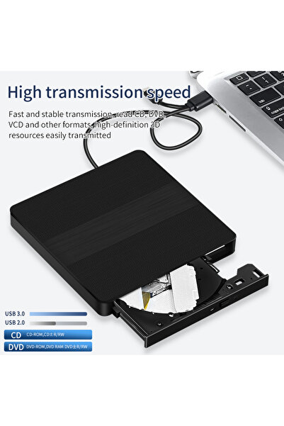 Choice 2in1 USB3.0 Type-C Slim External DVD VCD CD Writer Drive Burner Reader Player Optical Drives for L...