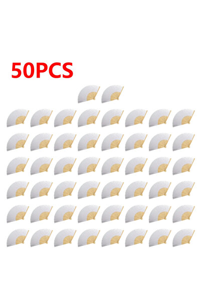 Choice1 50 قطعة من 1 إلى 50 قطعة من مروحة ورقية قابلة للطي من الخيزران للكبار...