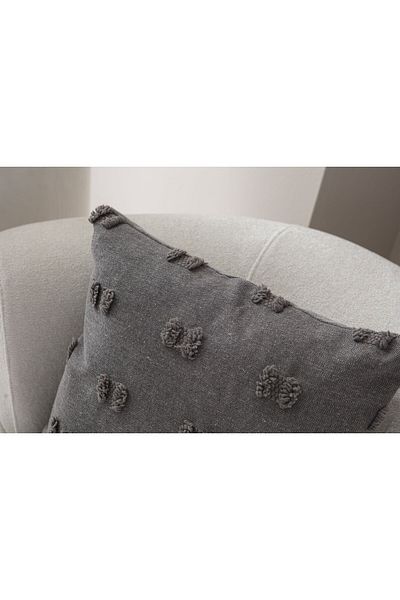 dekomall home & living Set de 2 huse de pernă țesute cu pumn boem gri