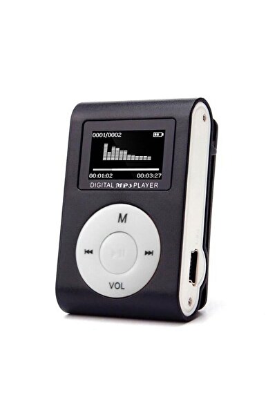 Choice Black Portable Mini MP3 Player Music Stereo Speaker Clip LCD Display S...