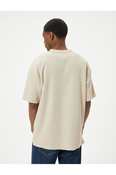 Koton Kurzärmliges Basic-T-Shirt aus Baumwollmischung mit Rundhalsausschnitt