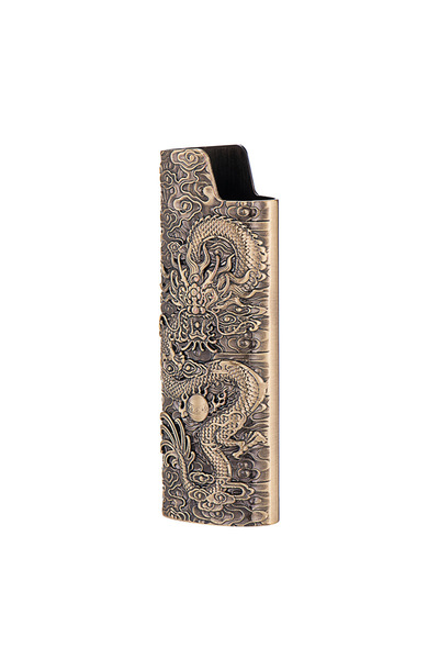 choice2 E Full size BIC J6 Lighter Cover Inquiry 3D Flying Dragon Relief Meta...