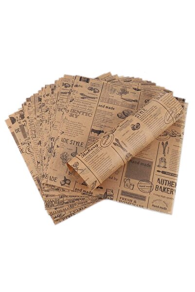 WISEM Nostalji desenli yağlı sunum kağıdı 25'li