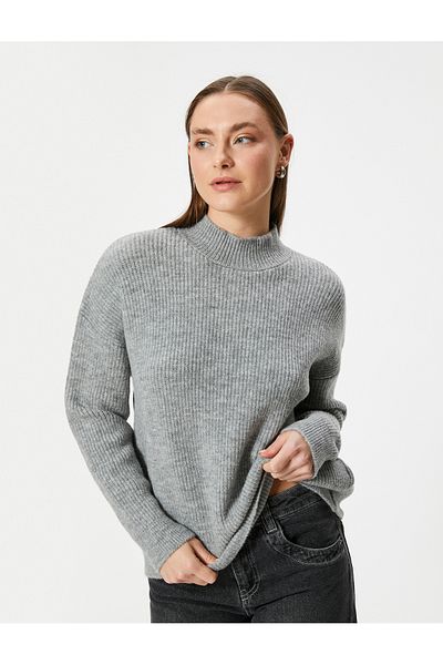 Koton Basic Stand Collar Oversize Sweater