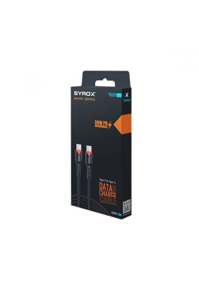 Syrox C130t Puronet Type-c - Type-c 30w Kablo Beyaz