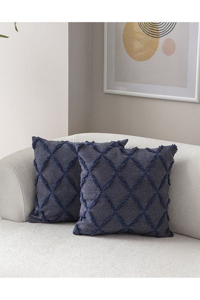 dekomall home & living Set de 2 huse de pernă boeme cu modele geometrice