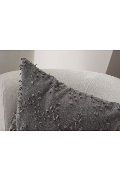 dekomall home & living Set de 2 huse de pernă gri, țesute cu perforare boemă, cu model în zig-zag