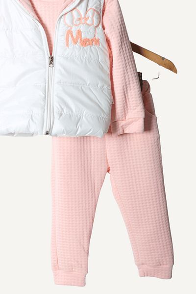 Biminik 3-Piece Girl's Set with Mom Written Vest