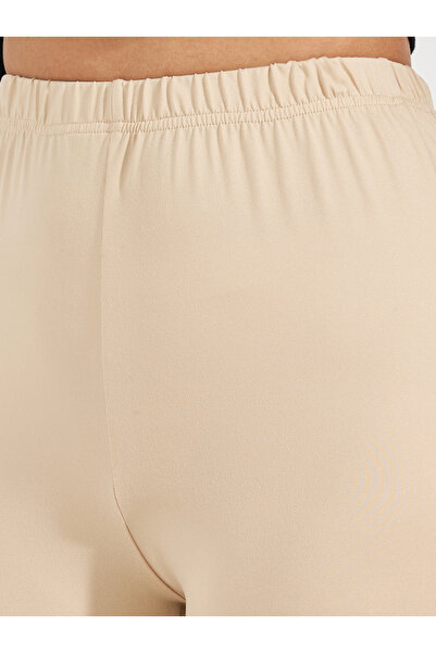 Styli Solid Elastic Waistband Slim Fit Leggings