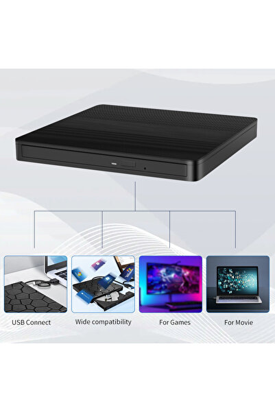 Choice 2in1 USB3.0 Type-C Slim External DVD VCD CD Writer Drive Burner Reader Player Optical Drives for L...