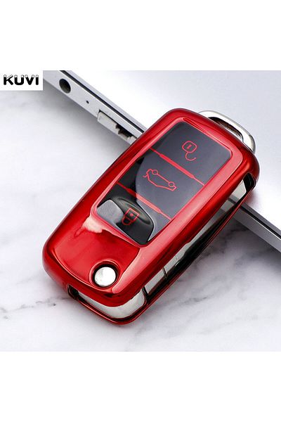 Choice Red TPU Car Key Case Cover for VW Volkswagen Polo Tiguan Passat B5 B6 B7 Golf 4 5 6 MK6 Jetta Lavida