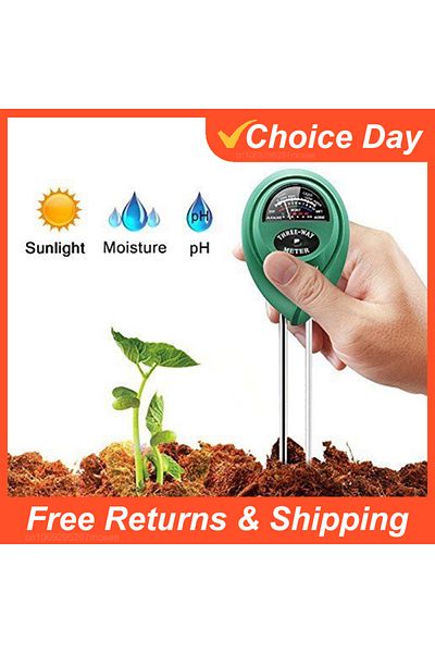 Choice 3 in 1 Soil PH Meter Sunlight PH Tester Garden Flowers Soil Moisture Sensor Meter Plants Acidity ...