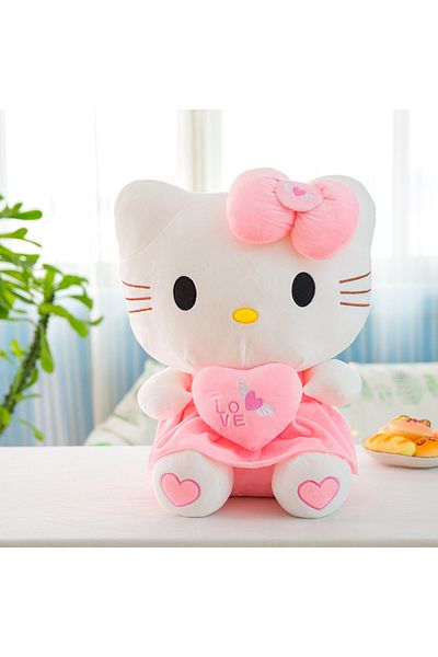 Choice 30cm KT 25Cm Sanrio Hello Kitty Plus Doll Toy Heart Hugging Pink Kitty Cat Cartoon Animal Plush Paci