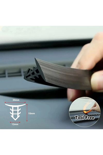 Choice 160cm Car Dashboard Sealing Strip Interior Auto Leakproof Strips Noise Sound Insulation Rubber Tr...