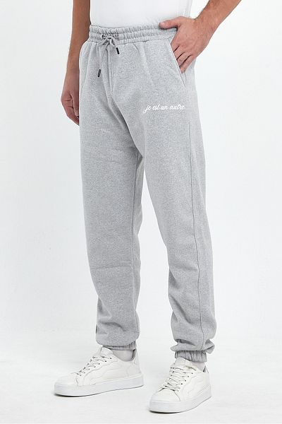 THE RULE Ανδρικό κανονικό χειμερινό παντελόνι Jogger με 3 νήματα με ράστερ μέση και ελαστικά πόδια Je Est printed