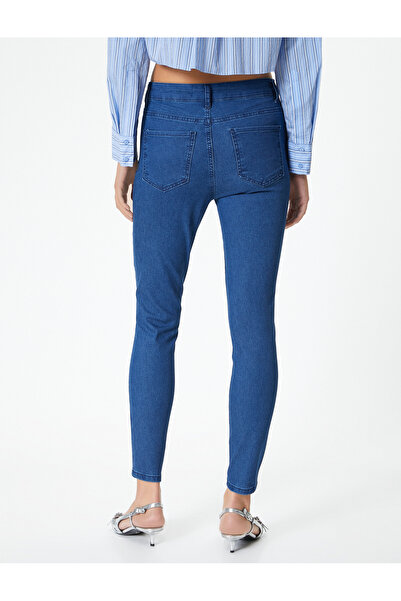 Koton Magas derekú szűk farmernadrág keskeny szárú zsebekkel - Carmen Skinny Jeans