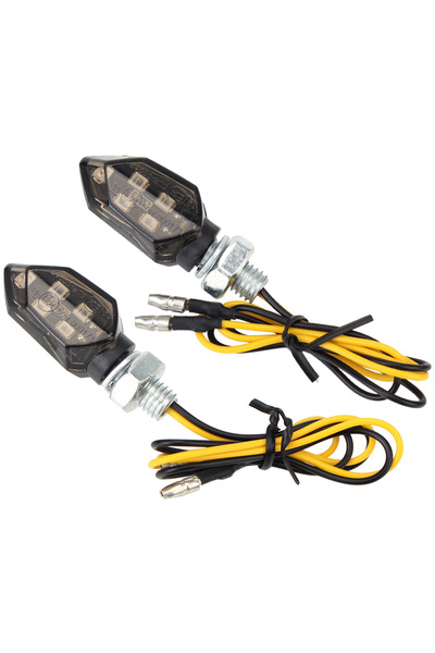 Choice YELLOW 2pcs Mini Universal LED Indicators Light Super Bright Motorcycl...