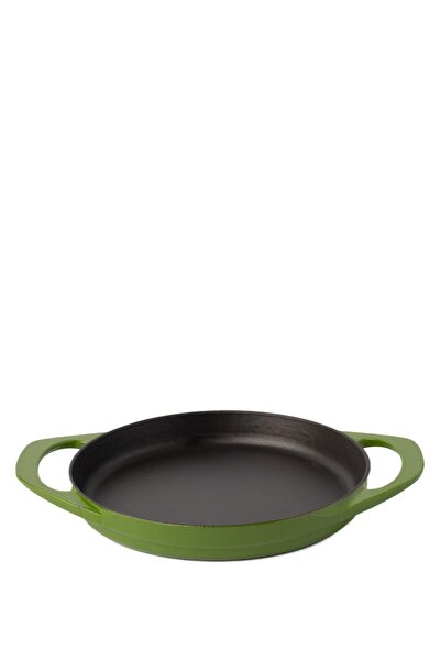 Sürel Pot Art, Round Flat Pan, 22 Cm, Bright Dark Green