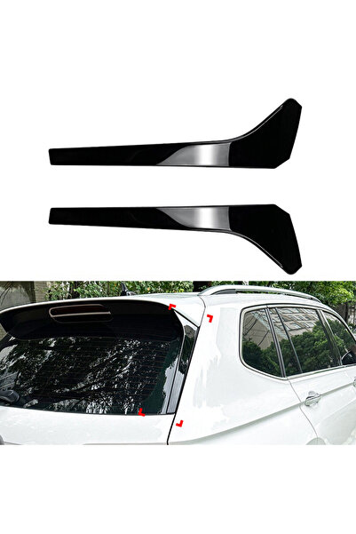 Choice Pair Car Rear Window Side Spoiler Splitter Glossy Black Left&Right For VW Tiguan R-Line MK2 2017 ...