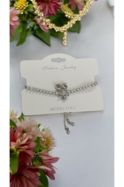 İNN JEWELLERY 1. سوار على شكل بومة قابل للتعديل من الزركونيوم