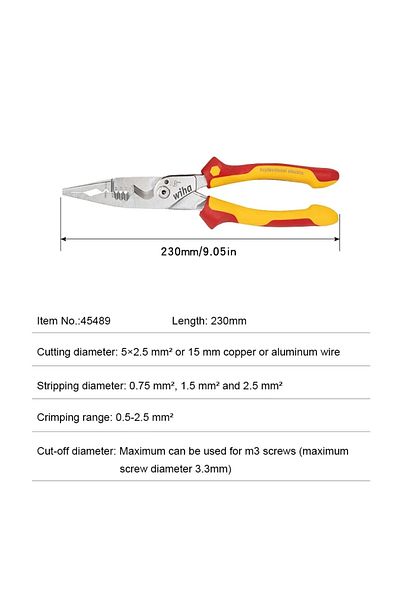 Choice 8 in 1 Insulated Pliers 1000V VDE Snip Nose Wire Stripping plier Multifunctional Electrician hand...