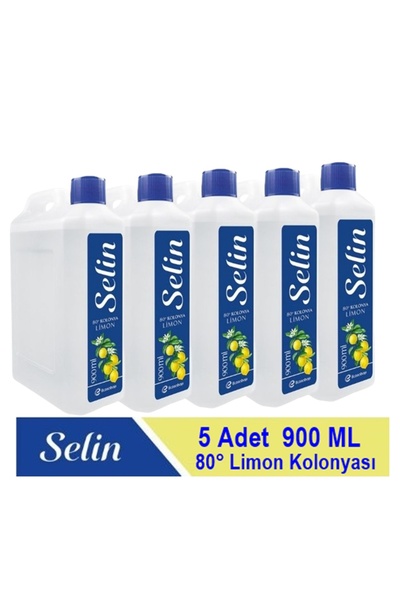 Selin 80° Limon Kolonyası, 5 Adet 900 ML